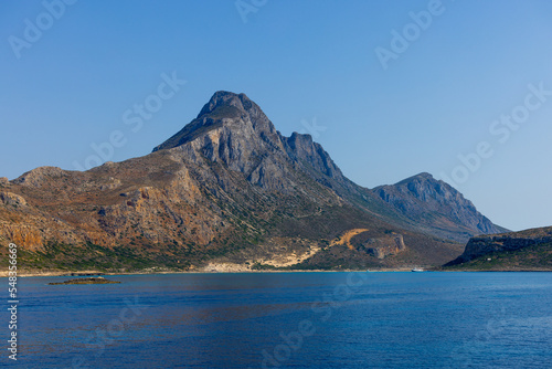 Hills to Balos Lagoon from Gramvousa island
