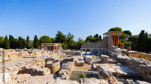 General view, of the archaeological site of Knossos palace in Heraklion, Crete