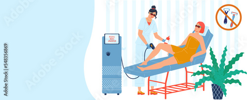 Young woman feeling happy relax during massage vector illustration. Beautiful girl lying on massage table getting physiotherapy from masseuse for skin and body care in beauty spa salon