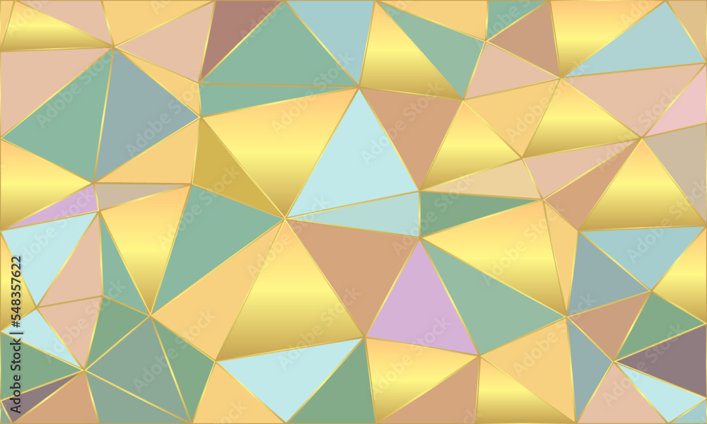 Premium background with golden and pastel color elements, low poly wallpaper, rich, luxurious backdrop Premium background with golden and pastel color elements, low poly wallpaper, rich, luxurious backdrop