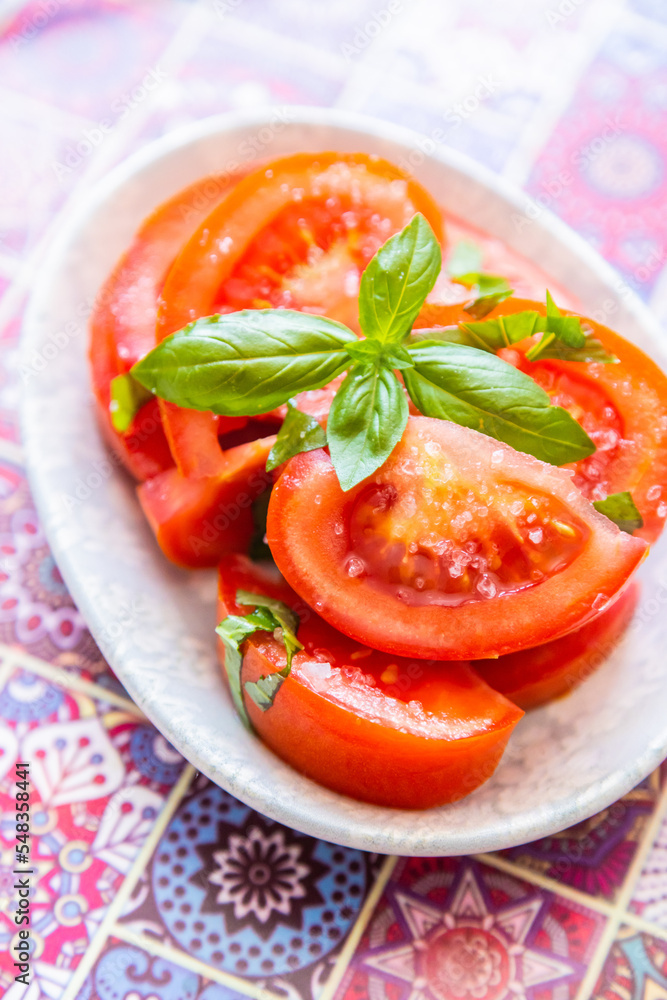 Fresh and raw tomato salad Fresh and raw tomato salad