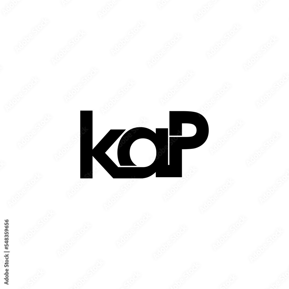 kap letter initial monogram logo design