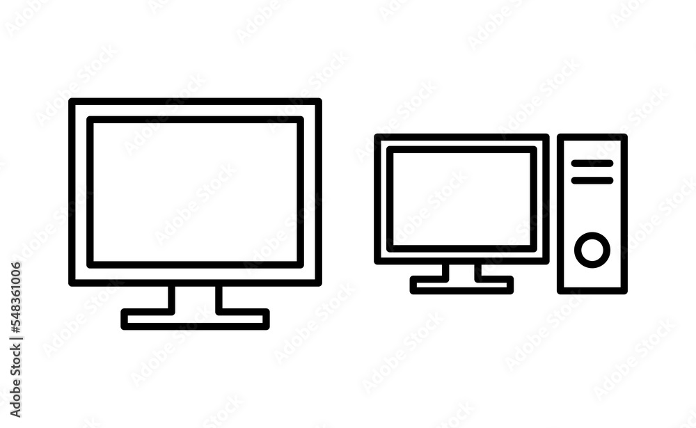 Computer icon vector for web and mobile app. computer monitor sign and symbol Computer icon vector for web and mobile app. computer monitor sign and symbol