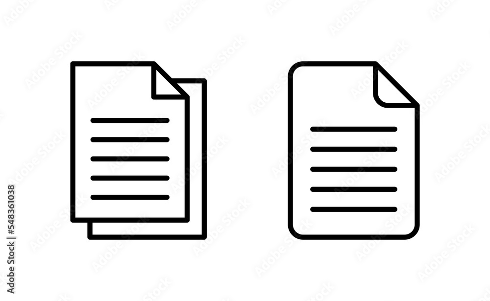 Document icon vector for web and mobile app. Paper sign and symbol. File Icon Document icon vector for web and mobile app. Paper sign and symbol. File Icon
