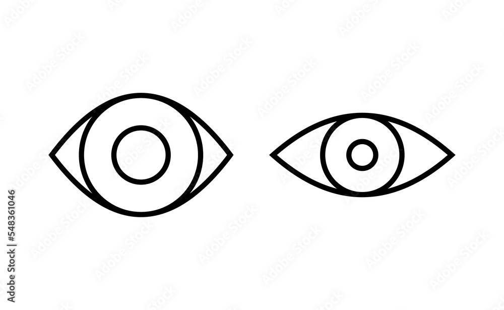 Obraz premium Eye icon vector for web and mobile app. Eye sign and symbol. Look and Vision icon.