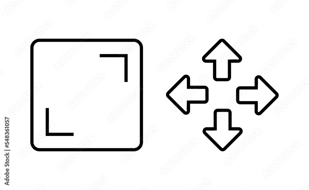 Fullscreen Icon vector for web and mobile app. Expand to full screen sign and symbol. Arrows symbol Fullscreen Icon vector for web and mobile app. Expand to full screen sign and symbol. Arrows symbol