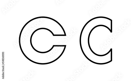 Copyright icon vector for web and mobile app. copyright sign and symbol