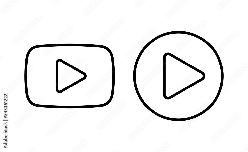 Play Icon vector for web and mobile app. Play button sign and symbol Play Icon vector for web and mobile app. Play button sign and symbol