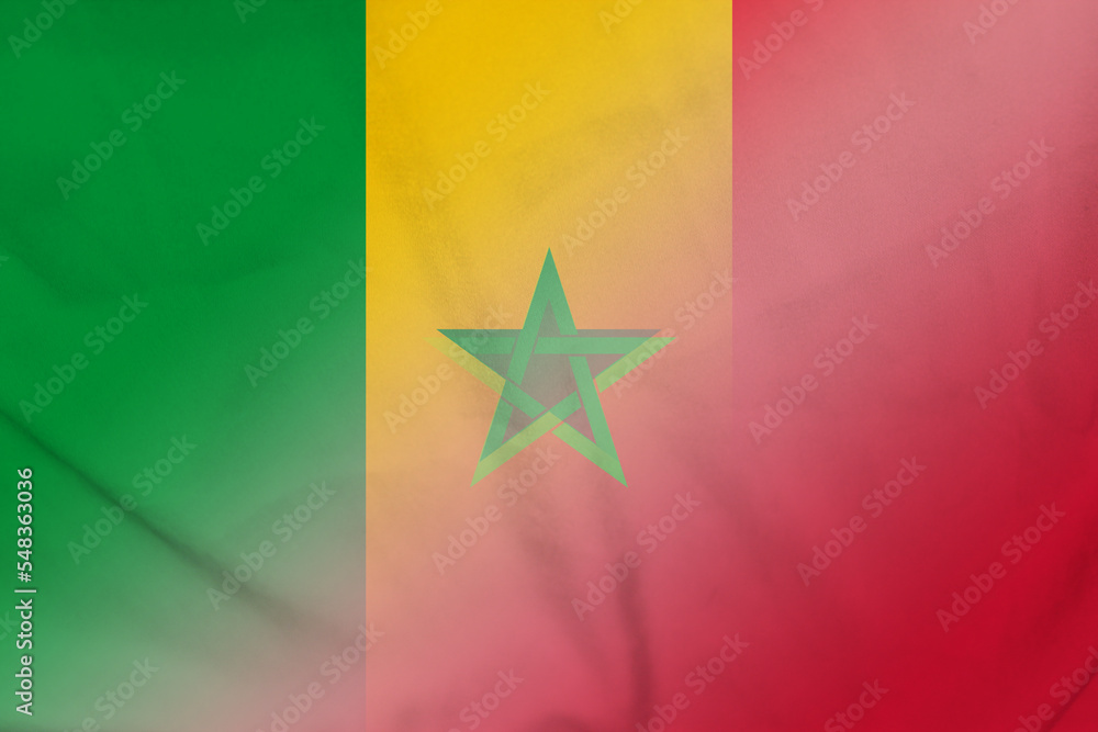 Senegal and Morocco state flag international negotiation MAR SEN