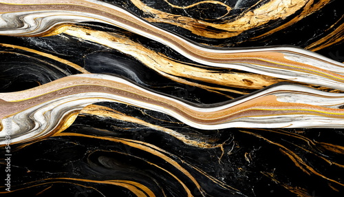 black white gold marmor effect texture wallpaper template