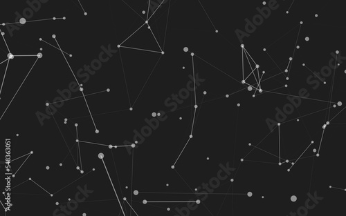 Wallpaper Mural Abstract background. Molecules technology with polygonal shapes, connecting dots and lines. Connection structure. Big data visualization. Torontodigital.ca