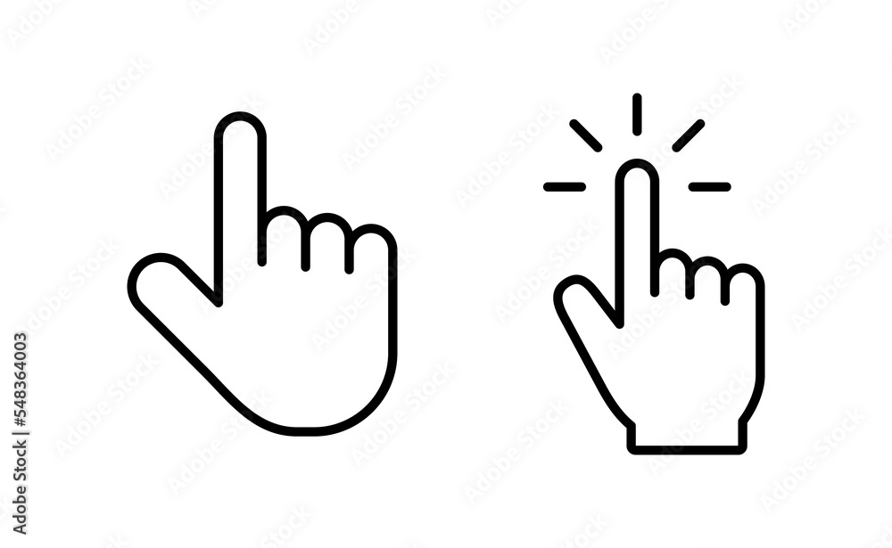 Hand cursor icon vector for web and mobile app. cursor sign and symbol. hand cursor icon clik Hand cursor icon vector for web and mobile app. cursor sign and symbol. hand cursor icon clik