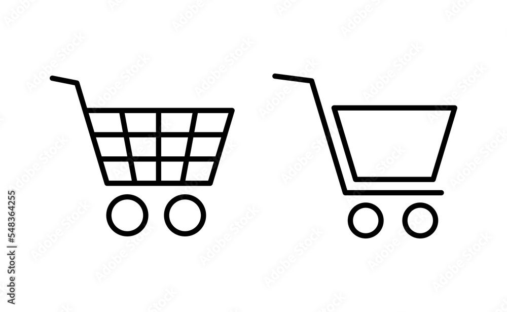 Shopping icon vector for web and mobile app. Shopping cart sign and symbol. Trolley icon Shopping icon vector for web and mobile app. Shopping cart sign and symbol. Trolley icon
