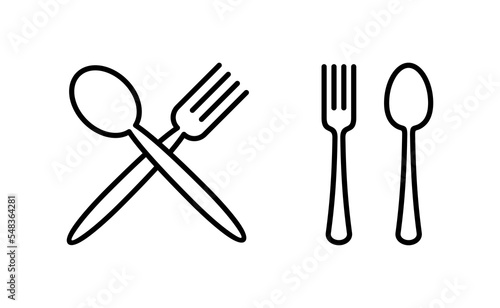 spoon and fork icon vector for web and mobile app. spoon  fork and knife icon vector. restaurant sign and symbol