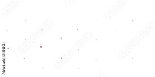 Light pink  red vector pattern with coronavirus elements.