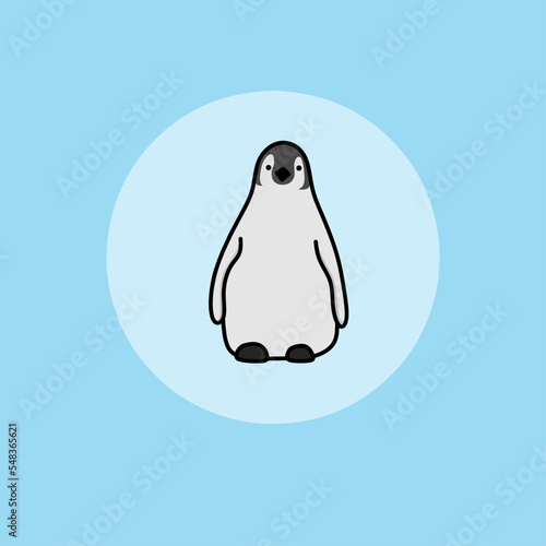 illustration vector graphic of baby penguin perfect for logo, icon, design, poster, flyer, and advertisement 