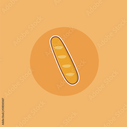 illustration vector graphic of french bread or baguette perfect for logo, icon, design, poster, flyer, and advertisement 