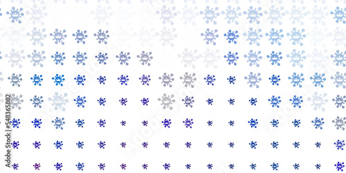 Light Blue, Yellow vector template with flu signs.