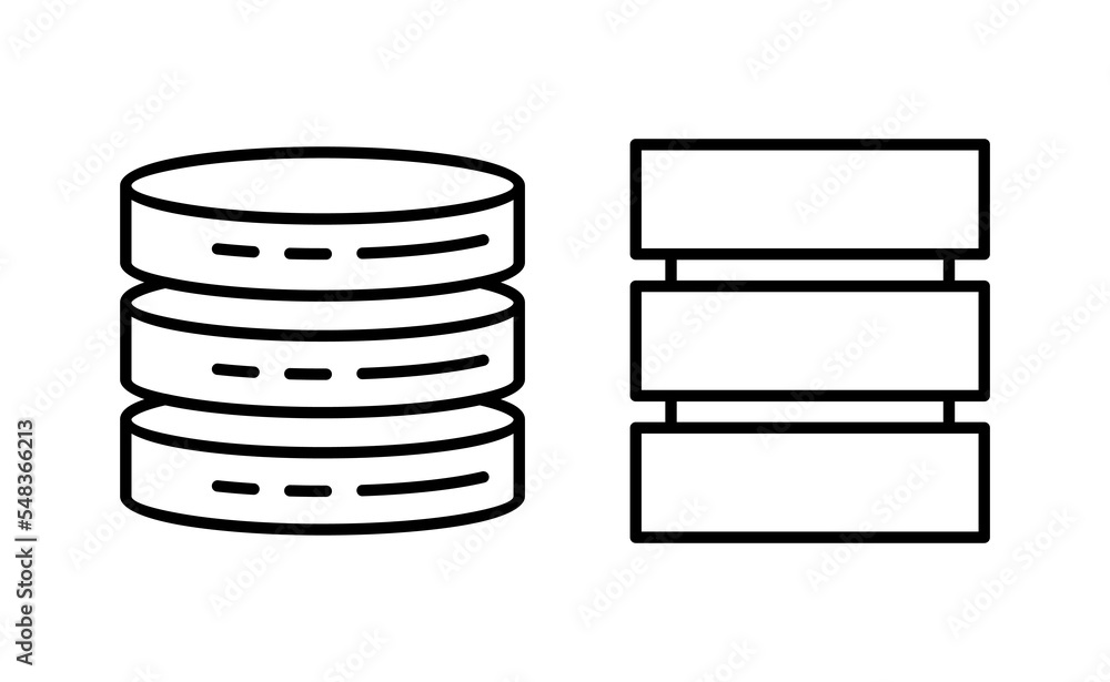 Database icon vector for web and mobile app. database sign and symbol Database icon vector for web and mobile app. database sign and symbol