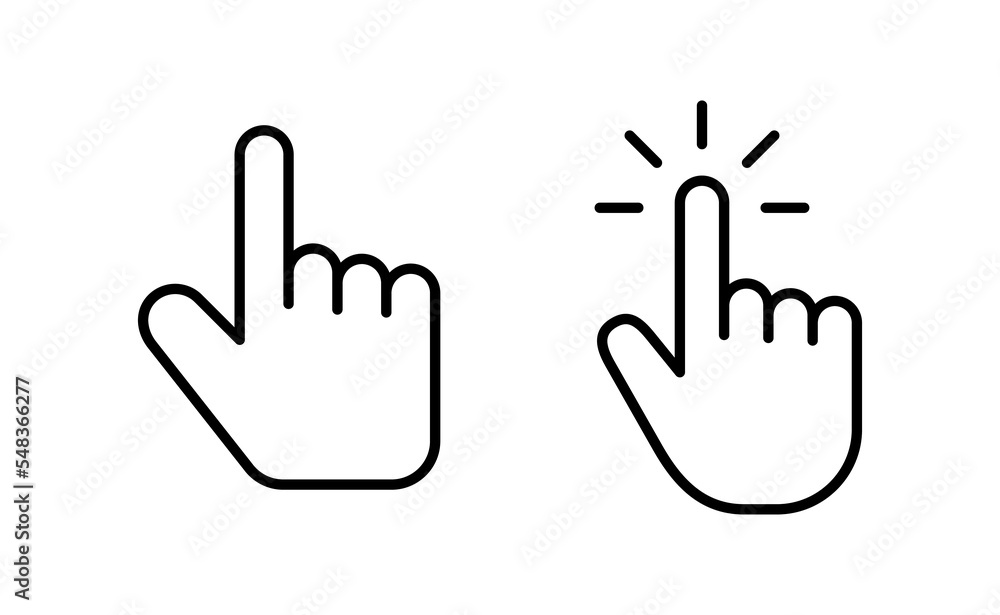Hand cursor icon vector for web and mobile app. cursor sign and symbol. hand cursor icon clik Hand cursor icon vector for web and mobile app. cursor sign and symbol. hand cursor icon clik