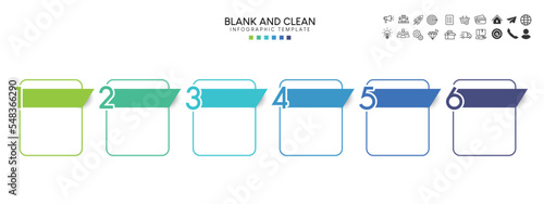 Blank and clean. Steps business data visualization timeline process infographic template design	