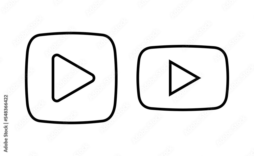 Play Icon vector for web and mobile app. Play button sign and symbol Play Icon vector for web and mobile app. Play button sign and symbol