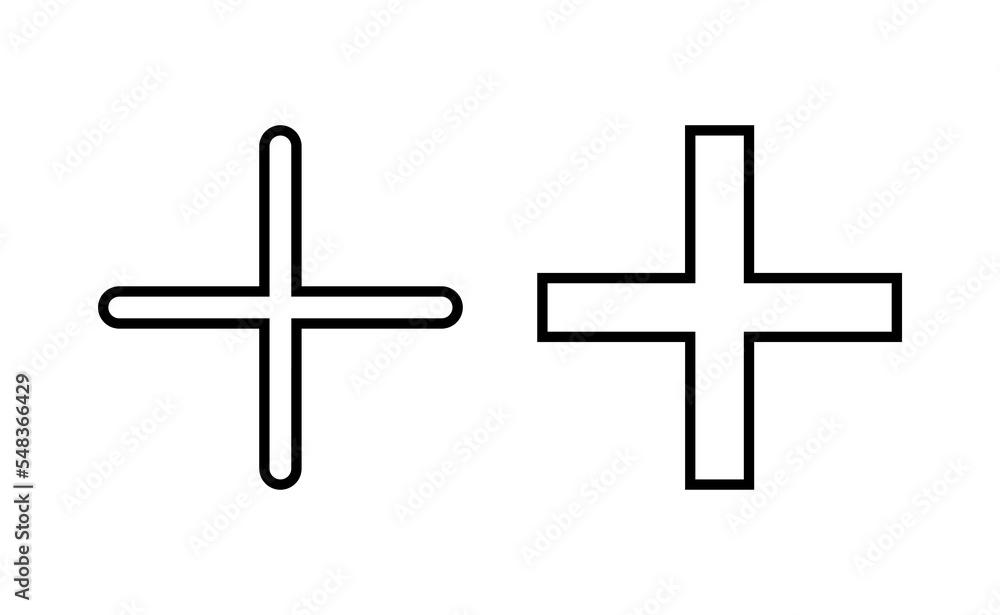 Plus Icon vector for web and mobile app. Add plus sign and symbol Plus Icon vector for web and mobile app. Add plus sign and symbol