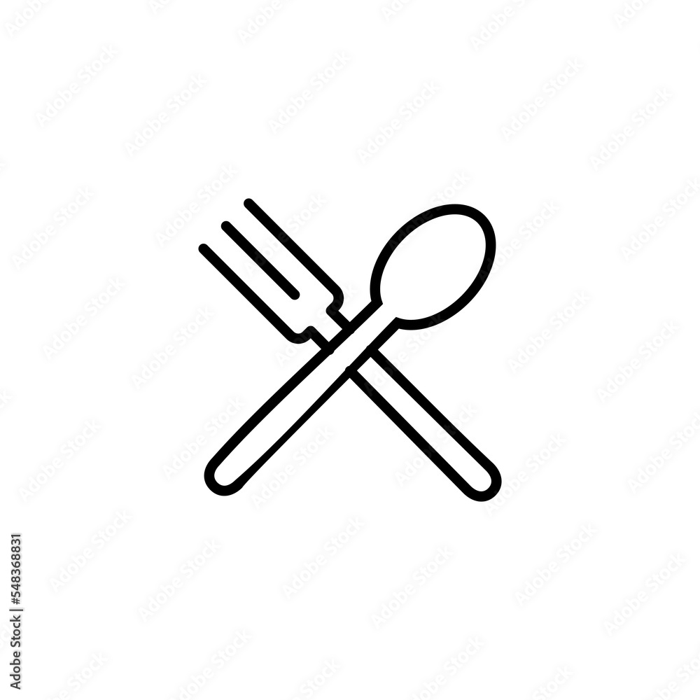 spoon and fork icon vector illustration. spoon, fork and knife icon vector. restaurant sign and symbol spoon and fork icon vector illustration. spoon, fork and knife icon vector. restaurant sign and symbol