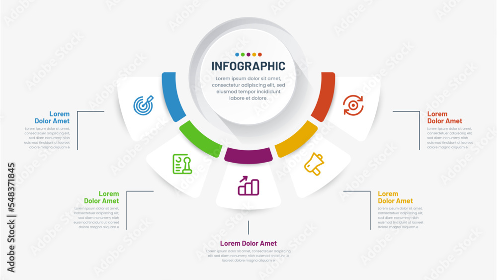 Vector infographic template 5 steps. Infographics for business concept. Vector infographic template 5 steps. Infographics for business concept.