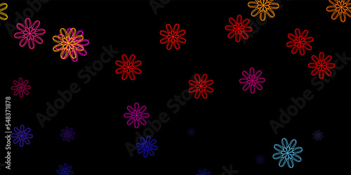 Dark Multicolor vector template with abstract forms.
