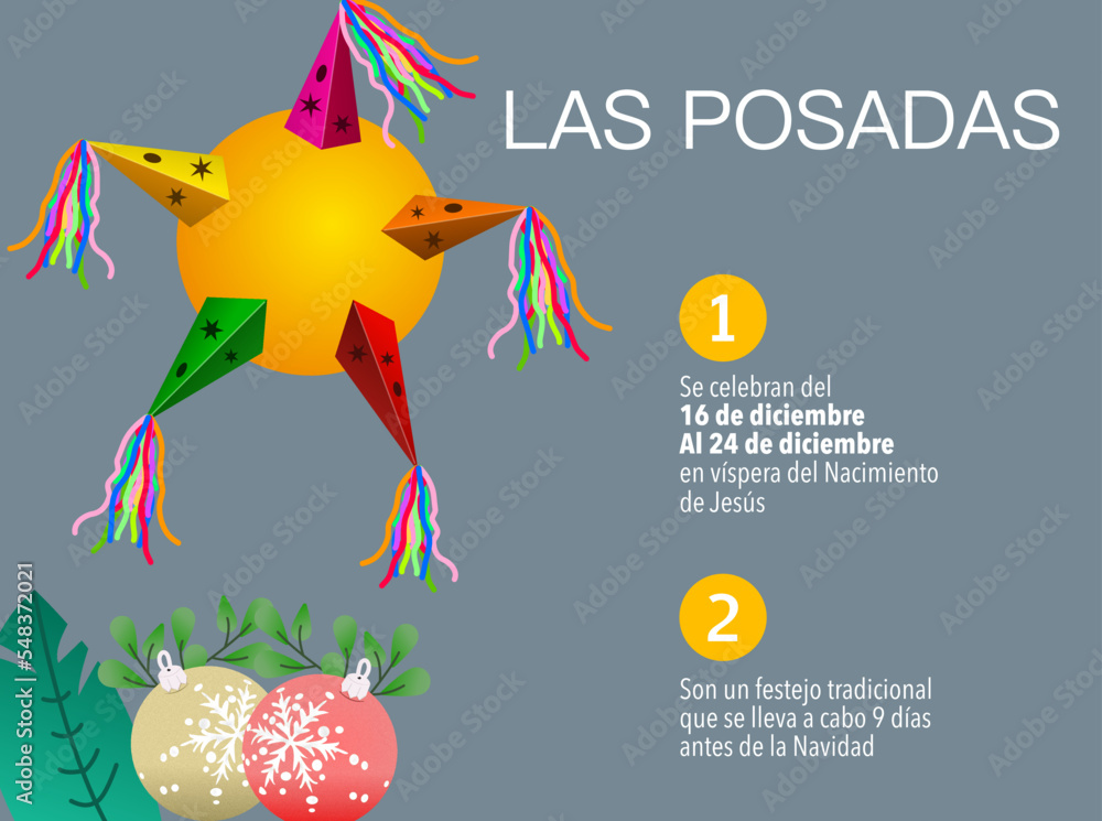 Brief infographic of the meaning of the piñata, with a colorful piñata