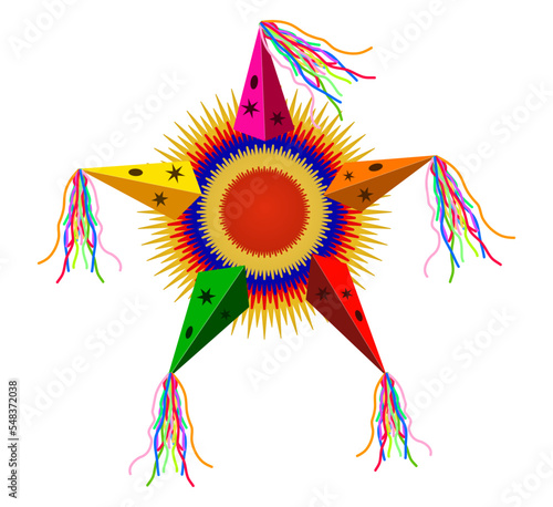 A piñata is a clay or cardboard pot, or a wire structure covered in papier-mâché, decorated with colored paper.