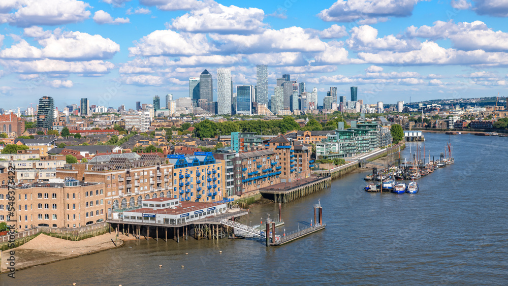 London in the afternoon, a view on UK capital, the mixture of modern, classical and business architecture London in the afternoon, a view on UK capital, the mixture of modern, classical and business architecture