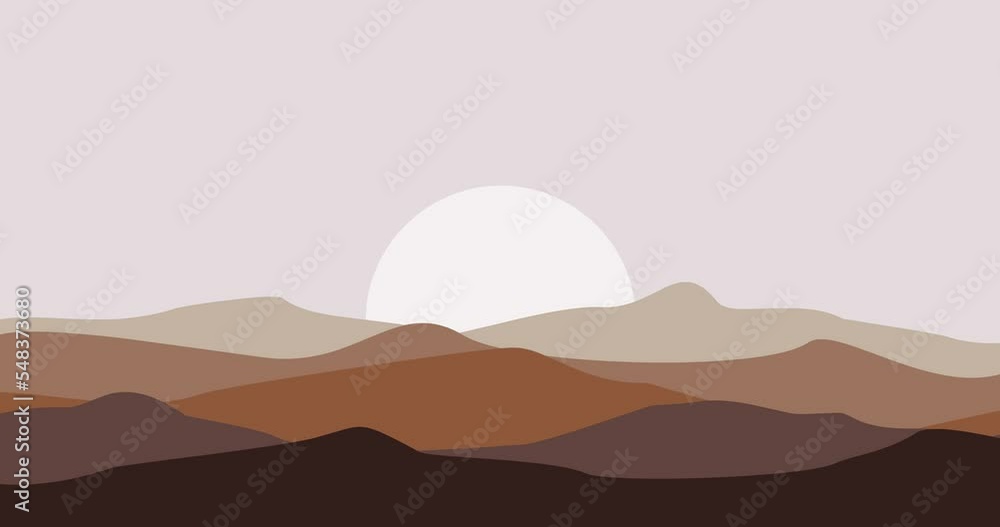 Layered vast desert expanse animation Layered vast desert expanse animation