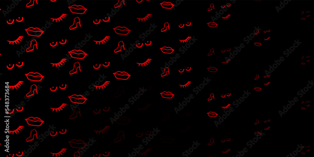 Dark Orange vector texture with women's rights symbols. Dark Orange vector texture with women's rights symbols.