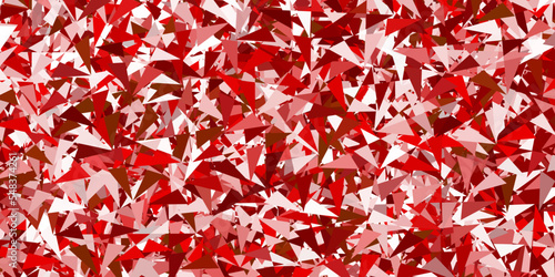Light green, red vector background with polygonal forms.