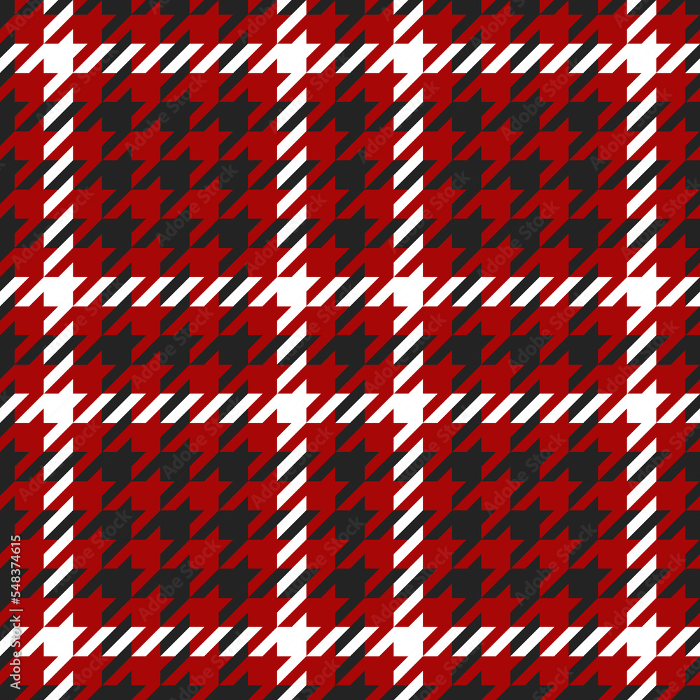 Fototapeta premium Goose foot. Houndstooth tartan tweed