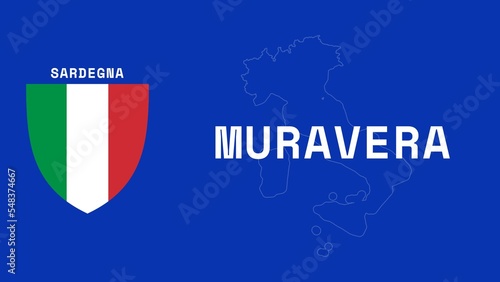 Muravera: Illustration mit dem Ortsnamen der italienischen Stadt Muravera in der Region Sardegna photo