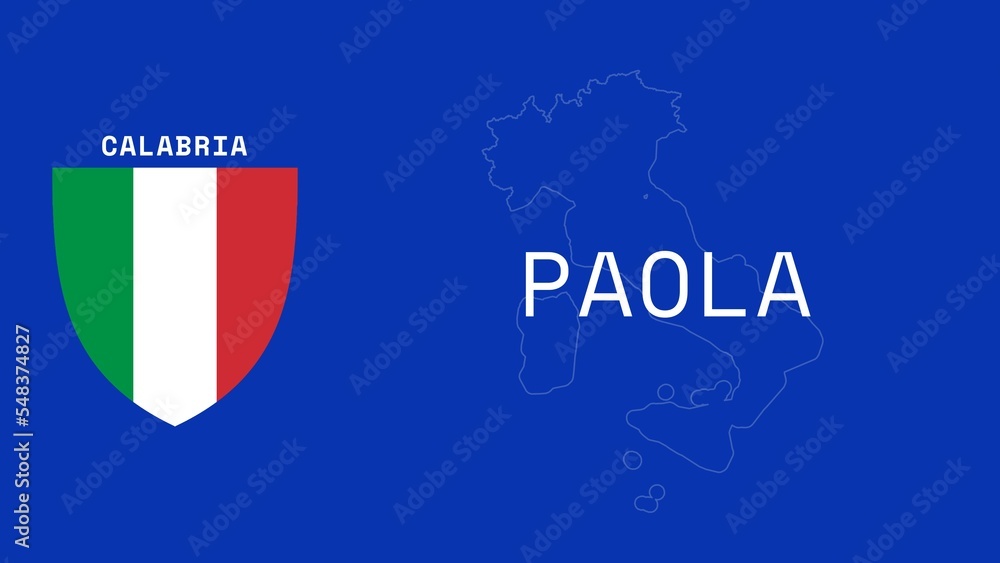 Φωτογραφία Paola: Illustration mit dem Ortsnamen der italienischen Stadt Paola in der Regio