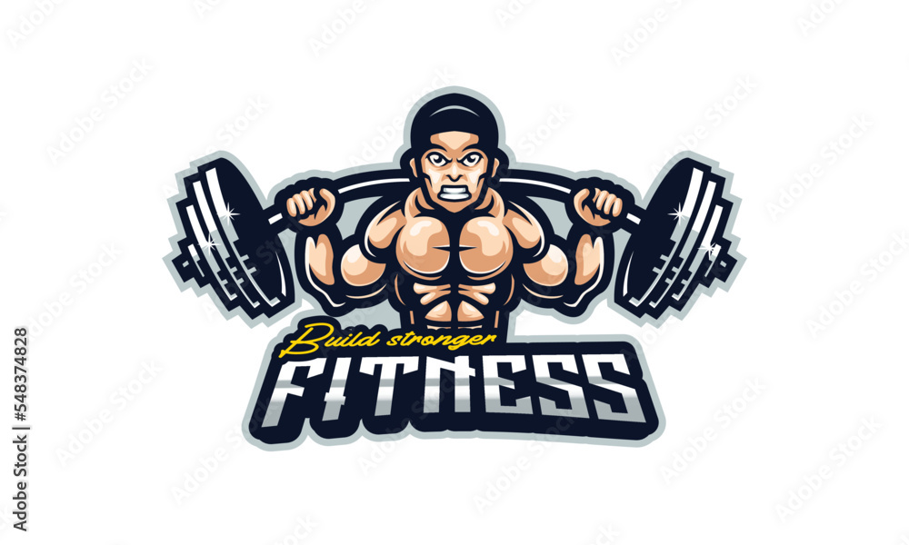 Fitness GYM mascot esport logo template for game team