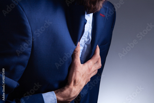 young man  has chest pain © S...