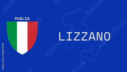 Lizzano: Illustration mit dem Ortsnamen der italienischen Stadt Lizzano in der Region Puglia photo