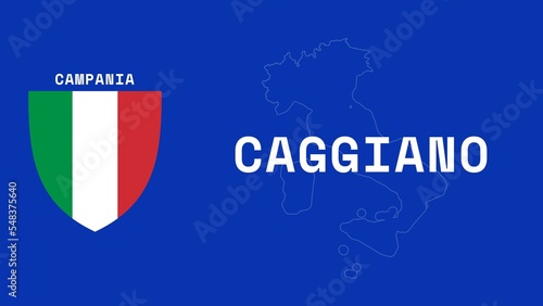 Caggiano: Illustration mit dem Ortsnamen der italienischen Stadt Caggiano in der Region Campania photo