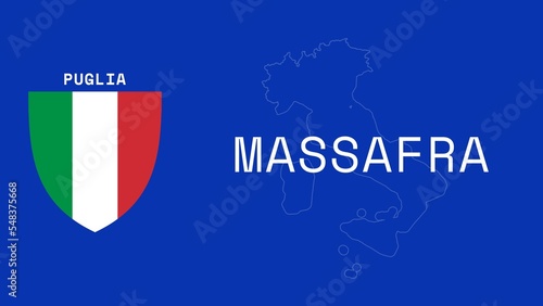 фотографія Massafra: Illustration mit dem Ortsnamen der italienischen Stadt Massafra in der
