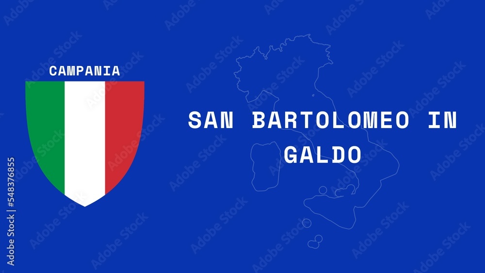 San Bartolomeo in Galdo Illustration mit dem Ortsnamen der