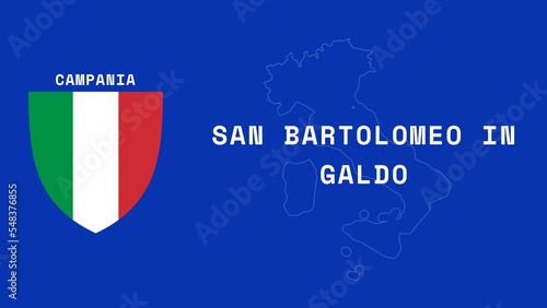 San Bartolomeo in Galdo: Illustration mit dem Ortsnamen der italienischen Stadt San Bartolomeo in Galdo in der Region Campania photo