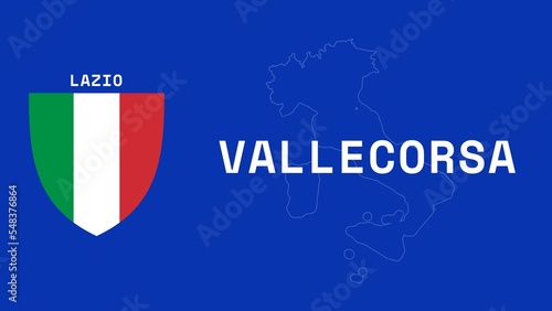 Vallecorsa: Illustration mit dem Ortsnamen der italienischen Stadt Vallecorsa in der Region Lazio photo