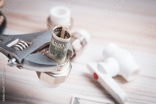 Wallpaper Mural Water consumption, utility costs and savings concept. Torontodigital.ca