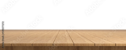 Empty clear pine wood table top transparent cut out backgrounds png file