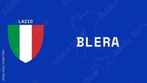 Blera: Illustration mit dem Ortsnamen der italienischen Stadt Blera in der Region Lazio photo